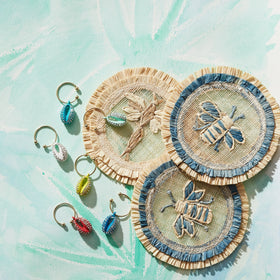 Bee straw coasters Joanna Buchanan