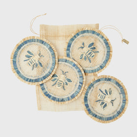 Bee straw coasters Joanna Buchanan