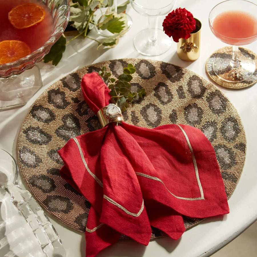 Animal pattern coasters, bronze Joanna Buchanan