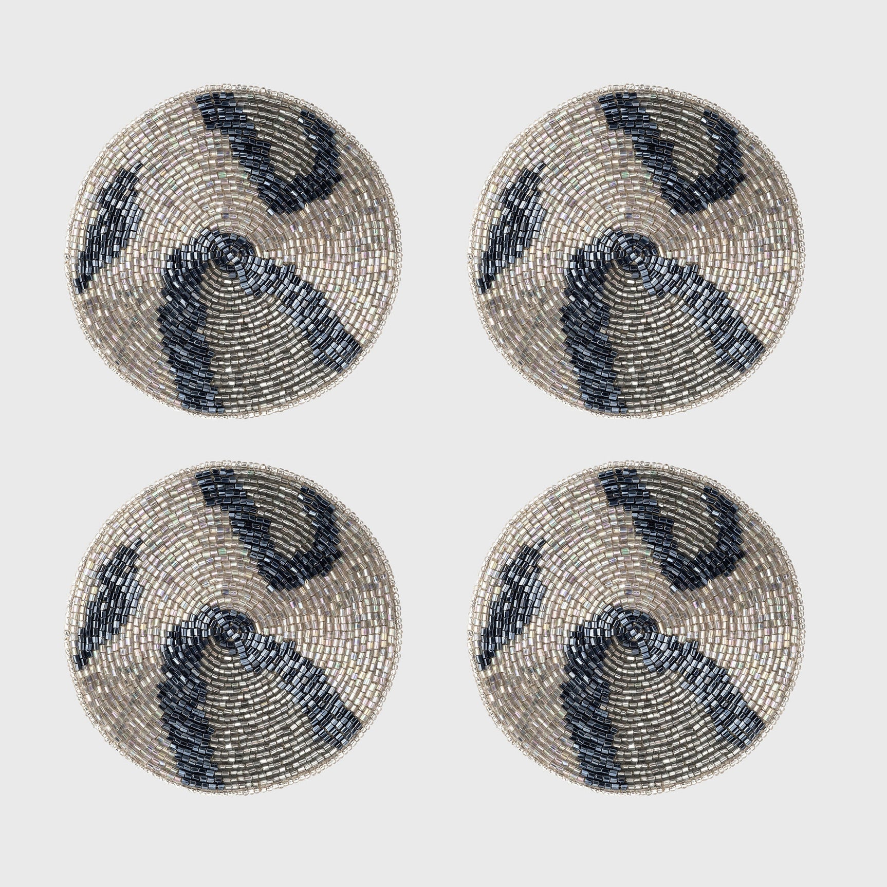 Animal pattern coasters, silver