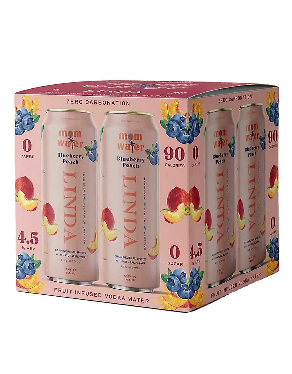Mom Water Linda - Blueberry Peach 4-Pack