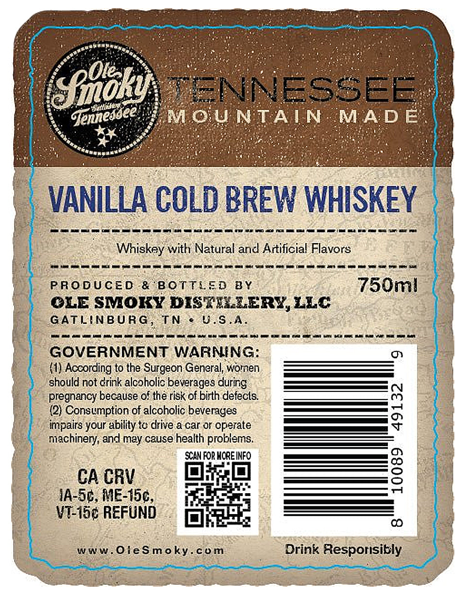 Ole Smoky Vanilla Cold Brew Coffee Whiskey