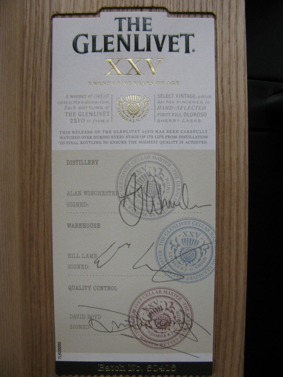 The Glenlivet 25 Year Single Malt Scotch - The Glenlivet