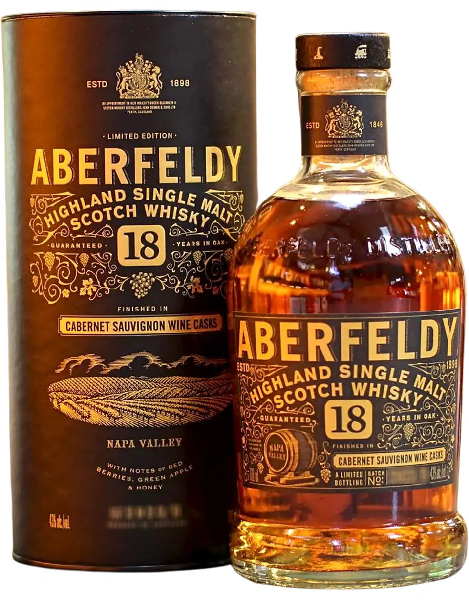 Aberfeldy 18 Year Whisky Napa Valley Wine Finish Aberfeldy