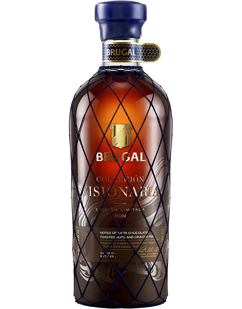 Brugal Collection Visionaria rum bottle on a white background