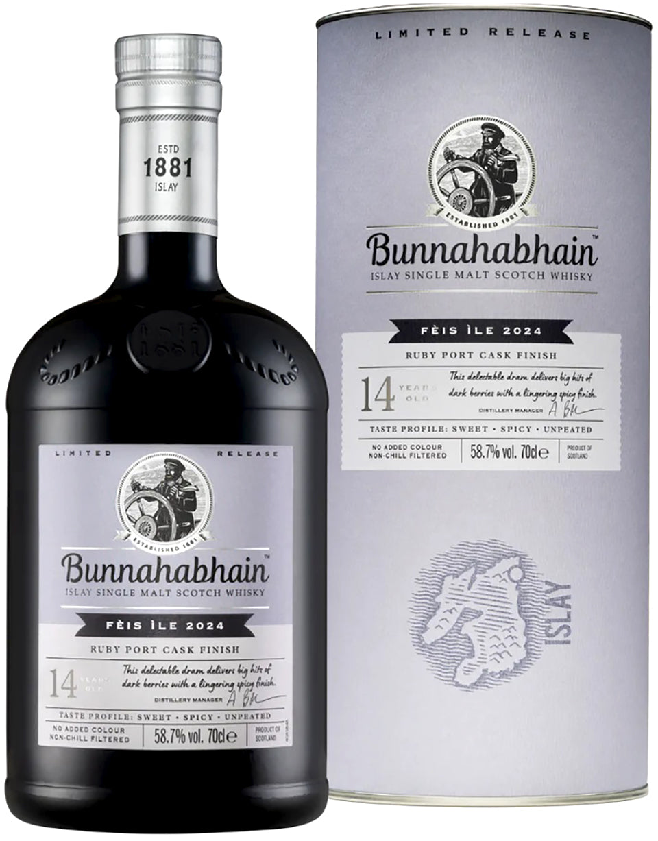 Buy Bunnahabhain Fèis Ìle 2024: 14 Year Old Ruby Port Cask Finish