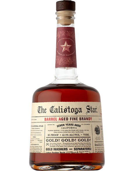 Buy The Calistoga Star Barrel Aged Fine Brandy 7 Year Old California