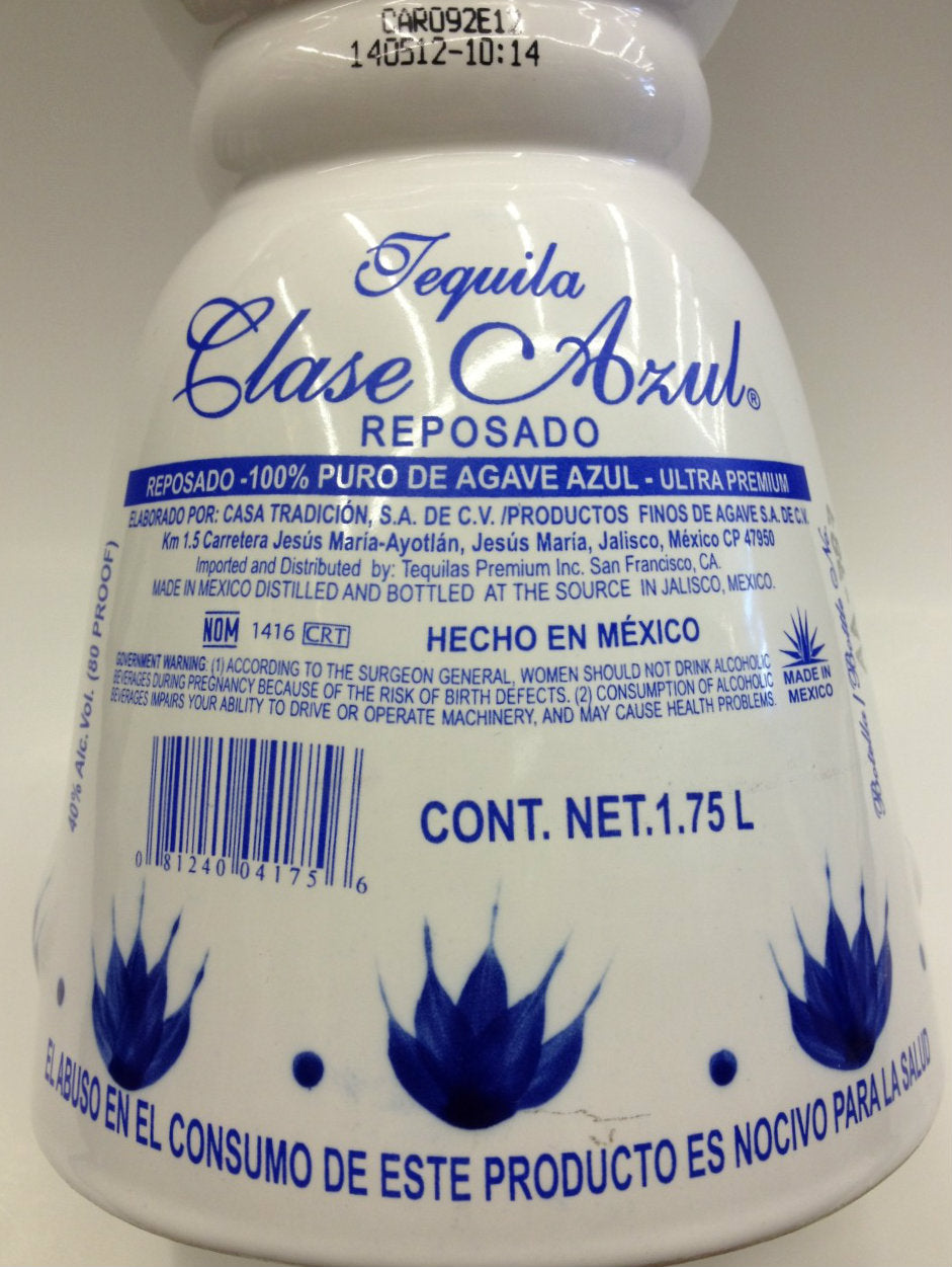 Clase Azul Reposado Mexico Tequila - 1.75 L bottle
