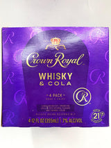 Crown Royal Whisky and Cola Canadian Whisky Cocktail - Crown Royal Can