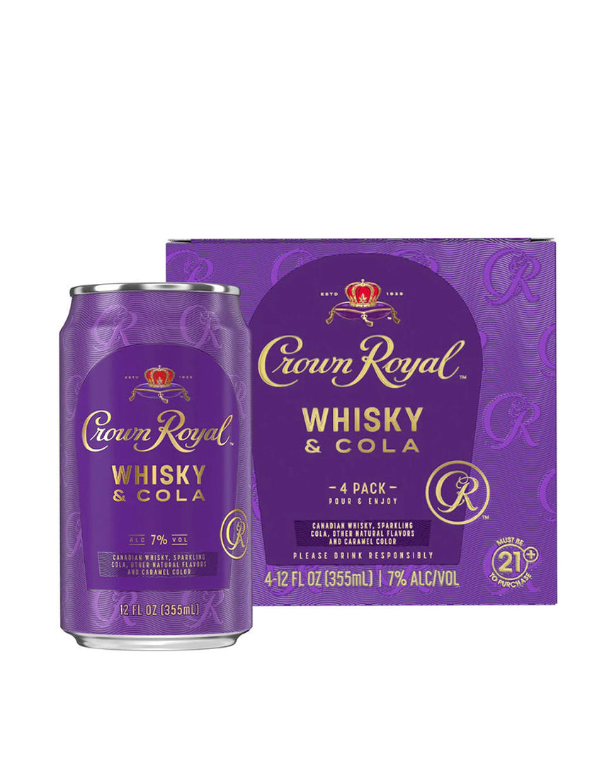 Crown Royal Whisky and Cola Canadian Whisky Cocktail - Crown Royal Can