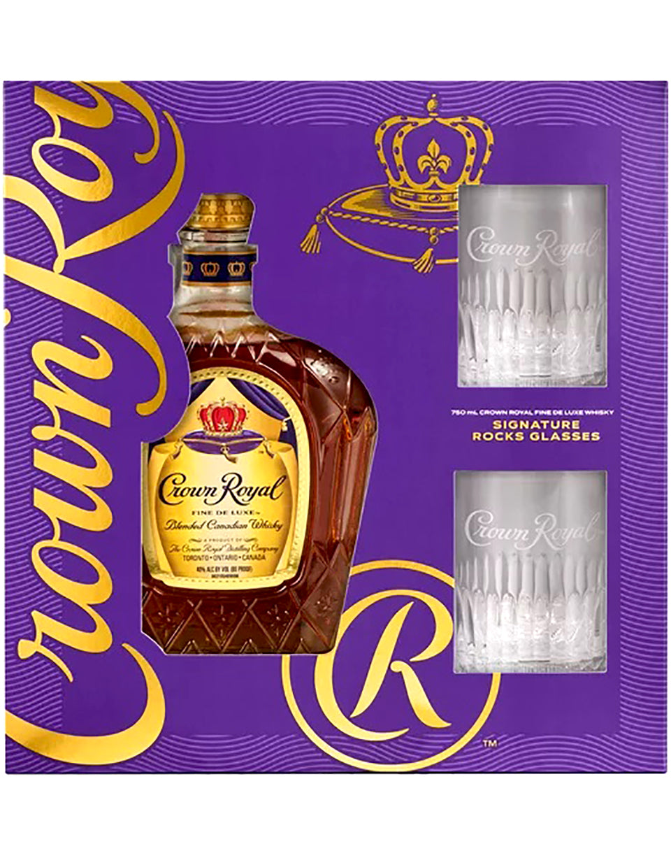 Buy Crown Royal Fine De Luxe T Set Canadian Whisky With Two Glasses Quality Liquor Store 9316