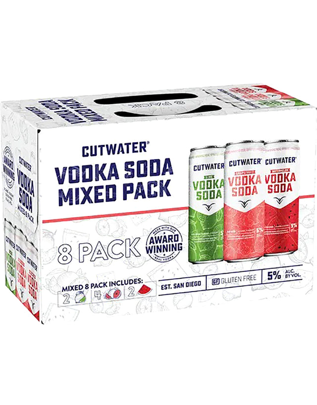 Buy Cutwater Vodka Soda Variety Pack Cocktail 8-Pack