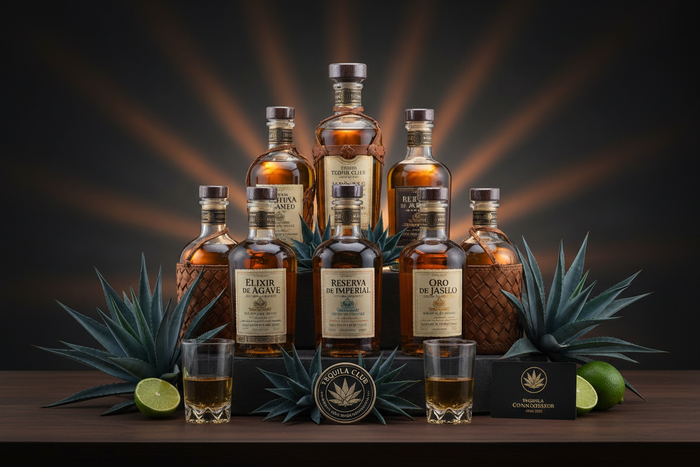 design me a tequila club image that you might see for a club that offers a tequila subscription