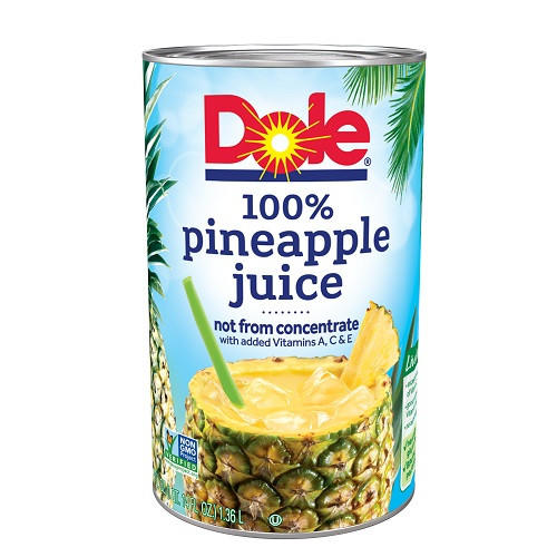 Dole Pineapple Juice, 46 oz - Distributed Consumables