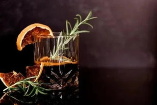 a glass of rye whiskey 