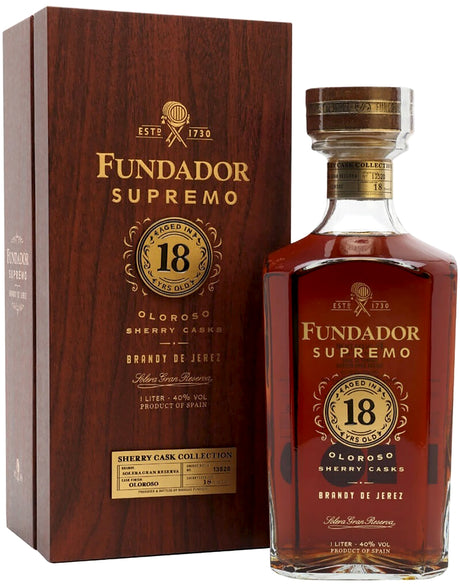 Buy Fundador Supremo 18 Year Brandy Solera Gran Reserva