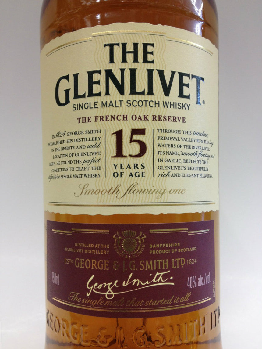 Glenlivet French Oak 15 Year Old Scotch - The Glenlivet