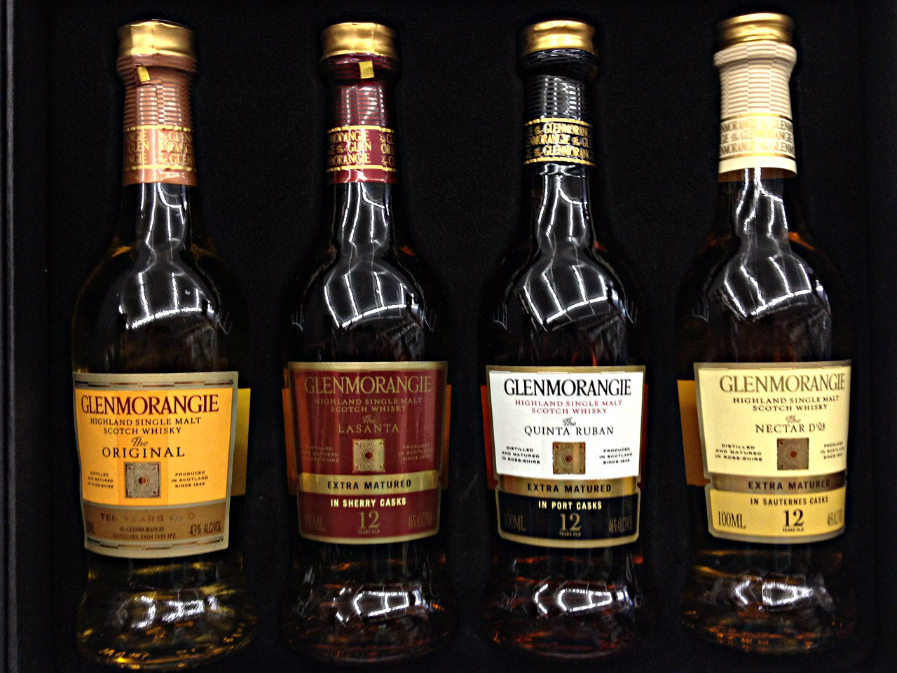 Glenmorangie Highland Single Malt Scotch Whisky - 100 ml, 4 pack