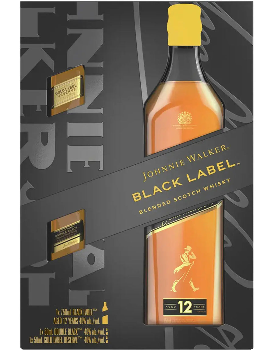Johnnie Walker Black Label Gift Pack with 2 Minis