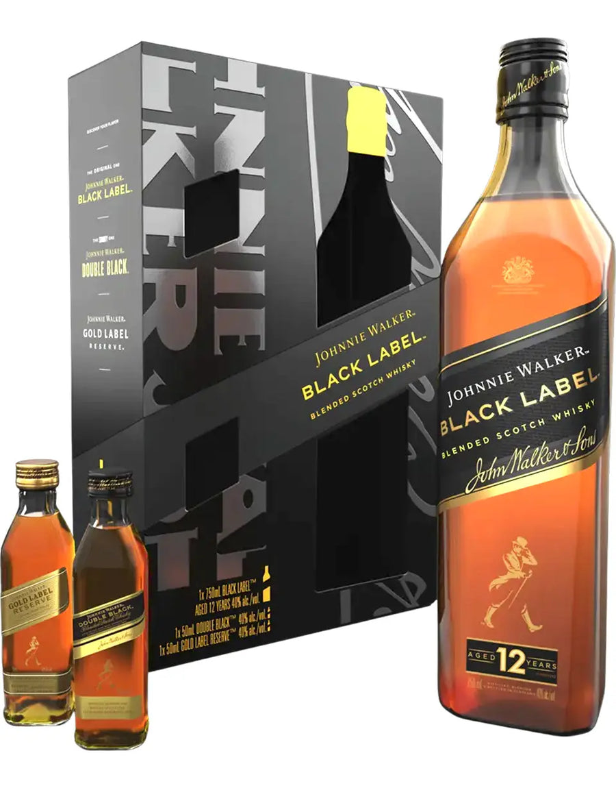 Johnnie Walker Black Label Gift Pack with 2 Minis