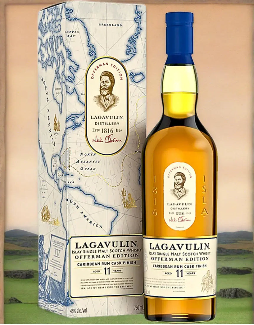 Lagavulin Offerman Edition 11 años Ron caribeño Acabado en barrica