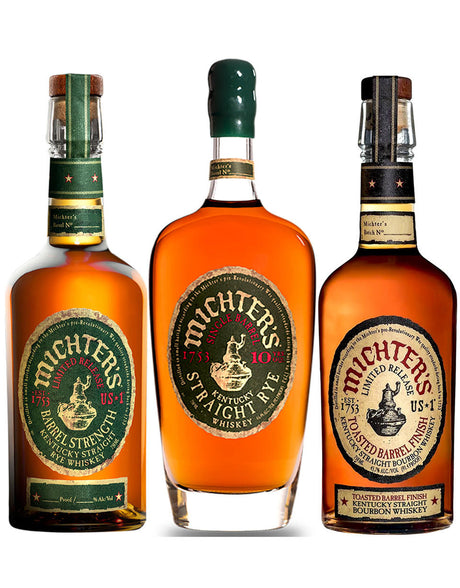 Michter's 10 Year Rye - Barrel Strength Rye - Toasted Barrel - Bourbon 3-Pack - Michter's