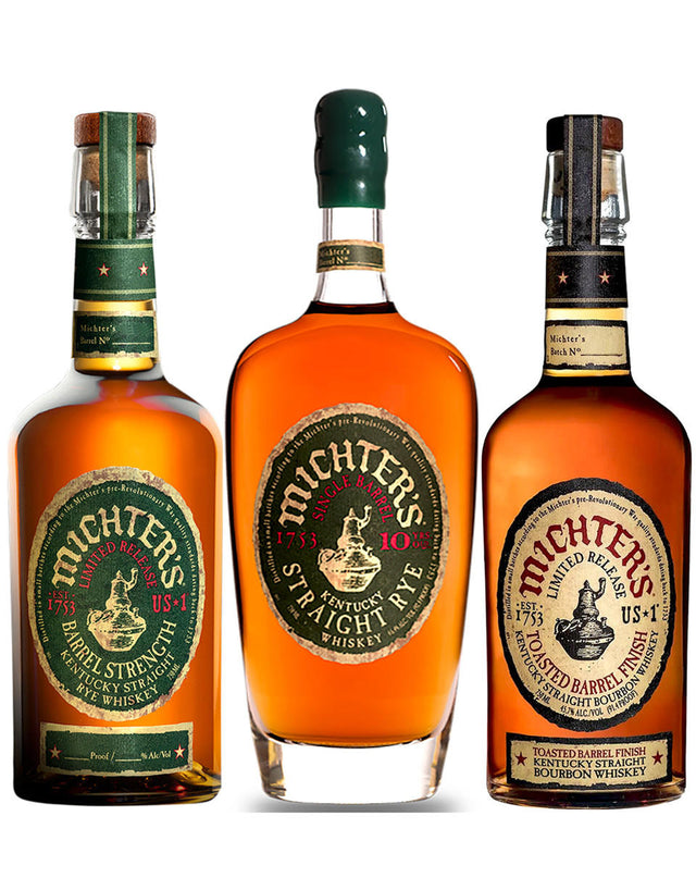 Michter's 10 Year Rye - Barrel Strength Rye - Toasted Barrel - Bourbon 3-Pack - Michter's
