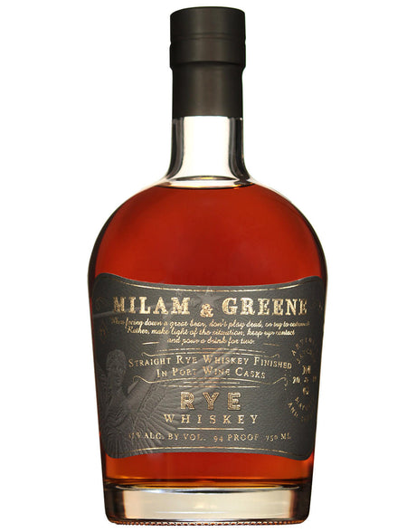 Milam & Greene Straight Rye Whiskey - Milam & Greene