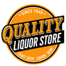 Quality Liquor Store logo featuring a vintage orange badge with Since 1949 text