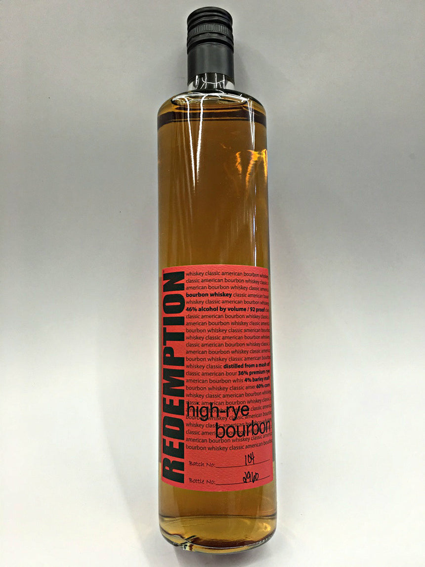 Redemption High Rye Bourbon - Redemption