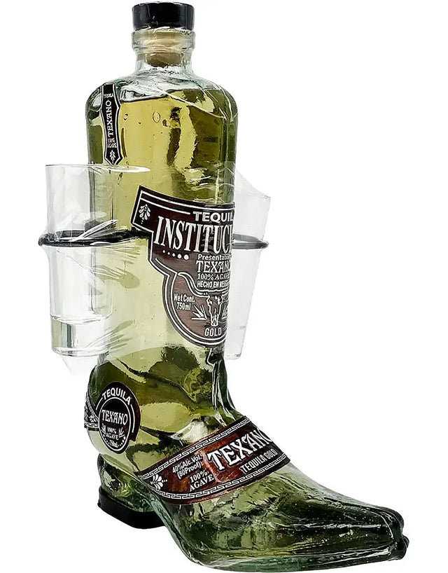 Texano Cowboy Boot Shaped Gold Tequila