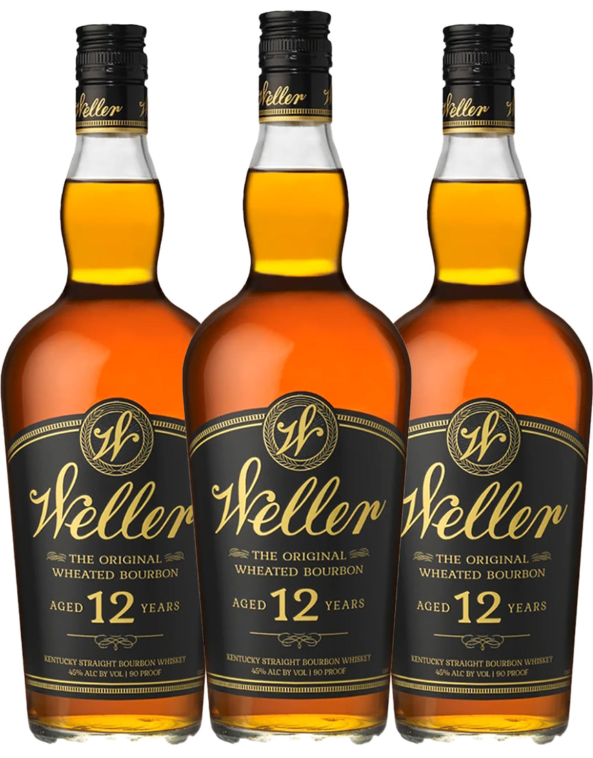 Paquete de 3 bourbons WL Weller de 12 años, 700 ml