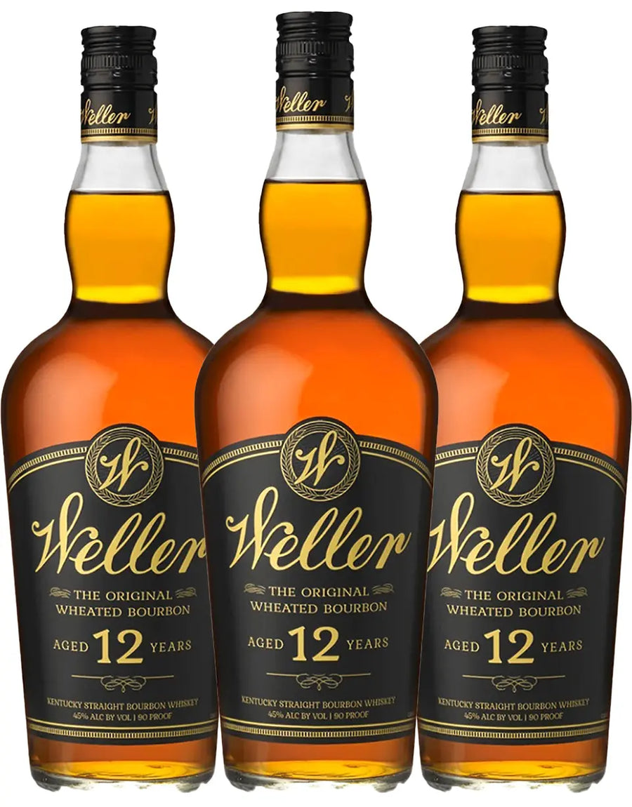 WL Weller 12 Year 3-Pack Bourbon  Bundle 750ML W.L. Weller
